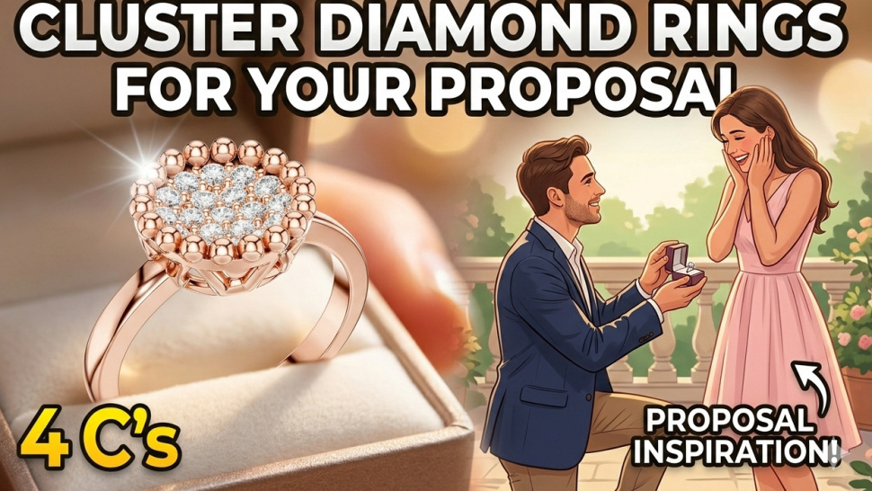 Designer Engagement Cluster Diamond Rings for Your Proposal