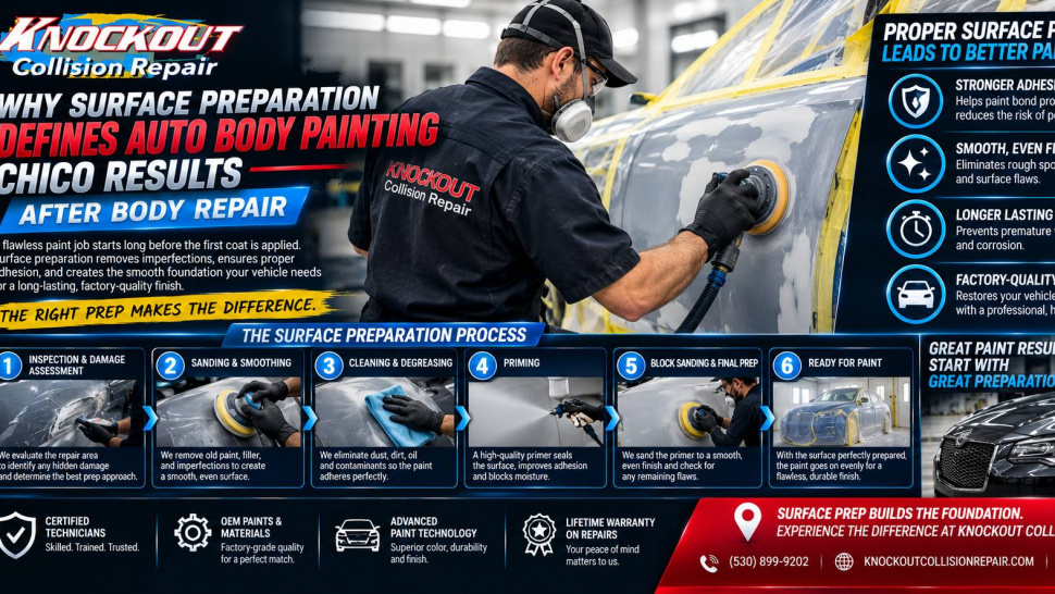 Why Surface Preparation Defines Auto Body Painting Chico Results After Body Repair