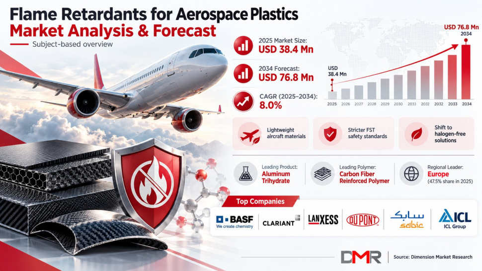 Flame Retardants for Aerospace Plastics Market: Growth, Trends and Forecast to 2034