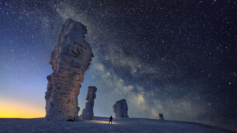 Stardust in the Antarctic snow