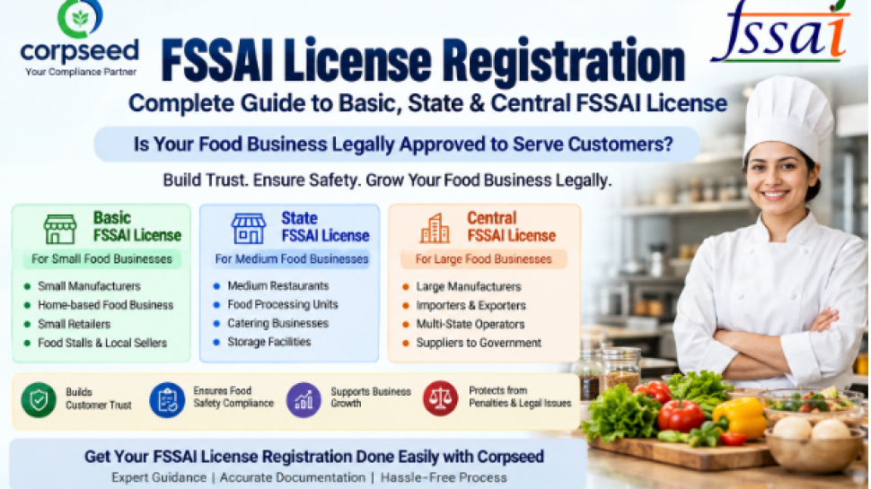 FSSAI License Registration Online: Complete Guide to Basic, State &amp;amp; Central FSSAI License