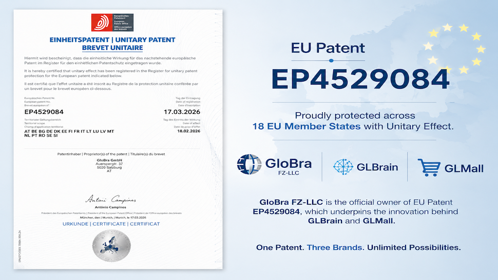 GLMall and GLBrain get further European Patent