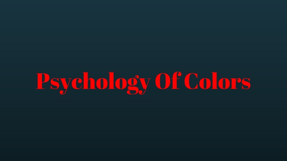 Psychology Of Colors