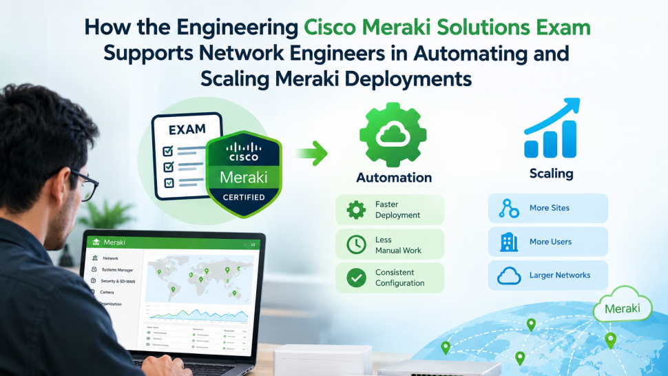 How the Engineering Cisco Meraki Solutions Exam Supports Network Engineers in Automating and Scaling