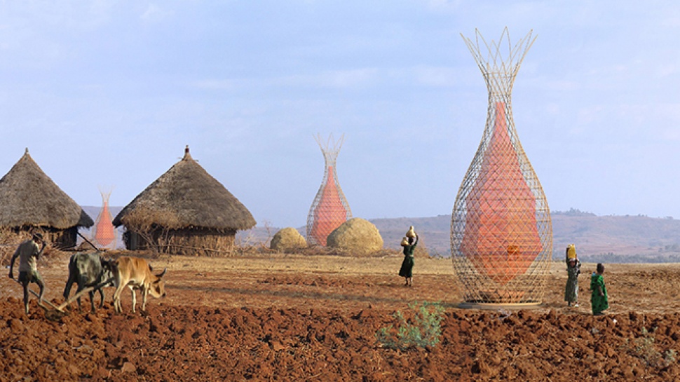 WarkaWater Towers Gather Drinking Water 