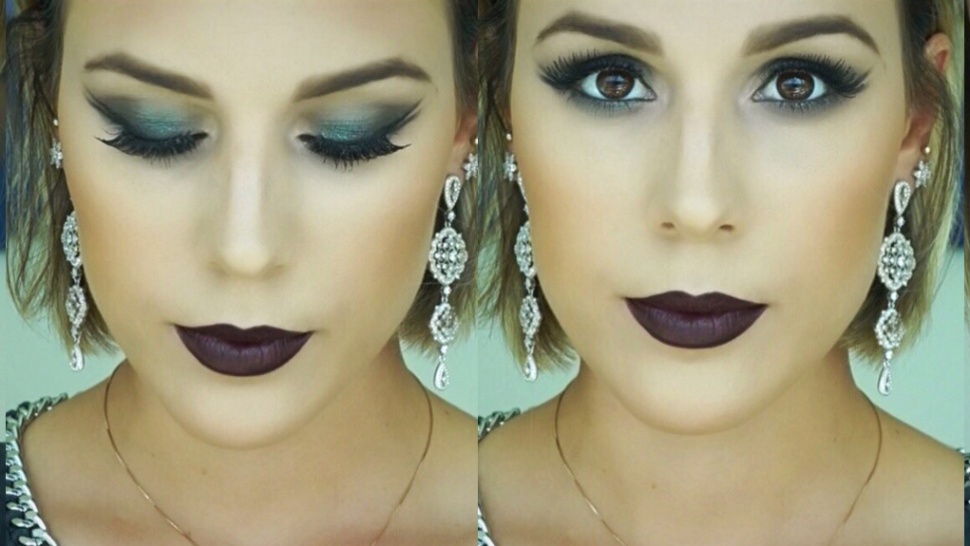 Dark Fall Lip and Eye Look  