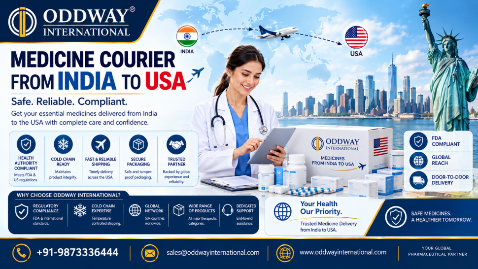 Medicine Courier from India to USA for Licensed Buyers
